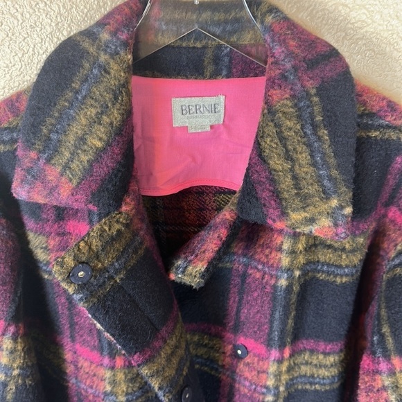 BERNIE MULTICOLORED PLAID WOOL BLEND SHACKET JACKET - Picture 8 of 12